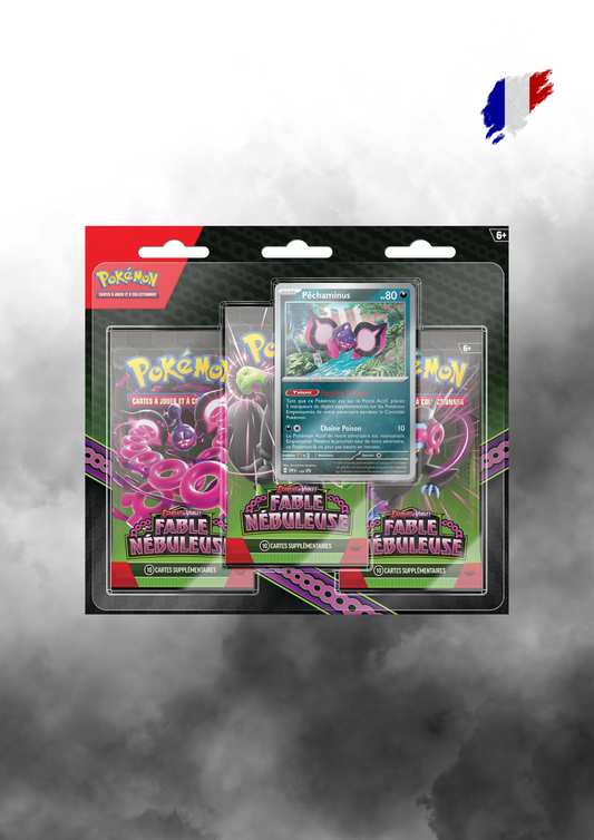Tripack Fable Nébuleuse – Pokémon Écarlate & Violet (Péchaminus promo)